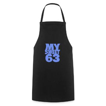 Sweet 63 - Cooking Apron - black - Front - AI Model Male 185 dark (185cm)