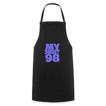 98 - Cooking Apron - black - Front - AI Model Male 185 dark (185cm)