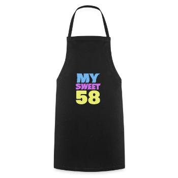 58 - Cooking Apron - black - Front - AI Model Male 185 dark (185cm)