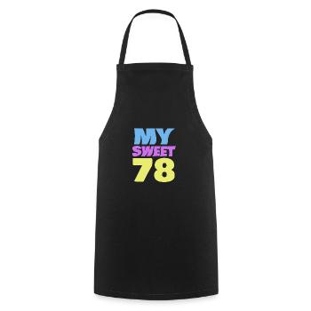 78 - Cooking Apron - black - Front - AI Model Male 185 dark (185cm)