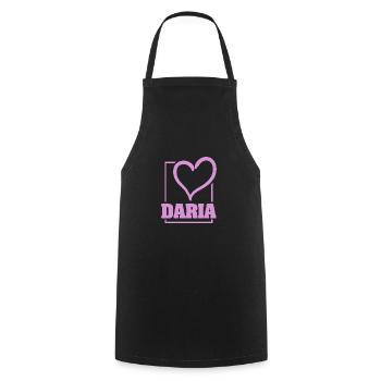 Gift for Daria - Cooking Apron - black - Front - AI Model Male 185 dark (185cm)