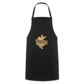 Gift for Aspen - Cooking Apron - black - Front - AI Model Male 185 dark (185cm)