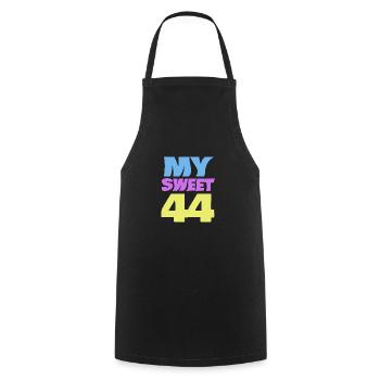 Sweet 44 - Cooking Apron - black - Front - AI Model Male 185 dark (185cm)