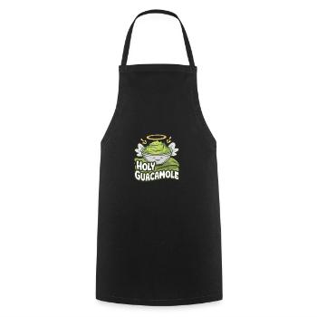 Holy Guacamole Funny Food Pun With - Cooking Apron - black - Front - AI Model Male 185 dark (185cm)