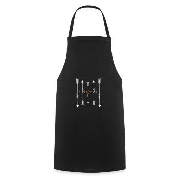 Bogenschießen Liebe - Kochschürze - Schwarz - Vorne - AI Model Male 185 dark (185cm)