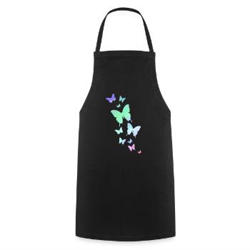 Papillon Papillon Animal Couleur colorée - Tablier de cuisine - noir - Devant - AI Model Male 185 dark (185cm)