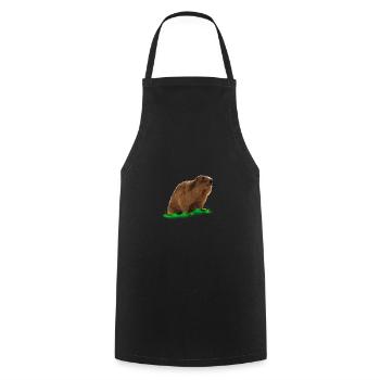 Marmotte - Tablier de cuisine - noir - Devant - AI Model Male 185 dark (185cm)