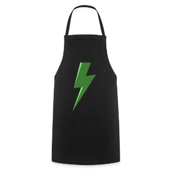 Eclair vert - Tablier de cuisine - noir - Devant - AI Model Male 185 dark (185cm)