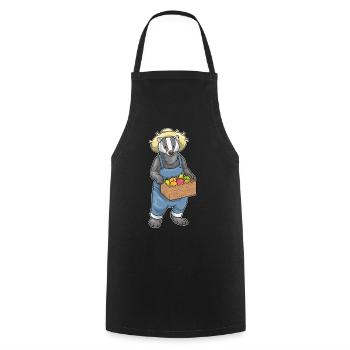 Badger Farmer Fruit Farm - Cooking Apron - black - Front - AI Model Male 185 dark (185cm)