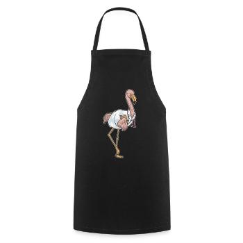 Flamingo Arzt Stethoskop - Kochschürze - Schwarz - Vorne - AI Model Male 185 dark (185cm)