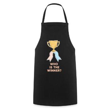Gender Reveal Who Is The Winner Team Pink Team - Cooking Apron - black - Front - AI Model Male 185 dark (185cm)