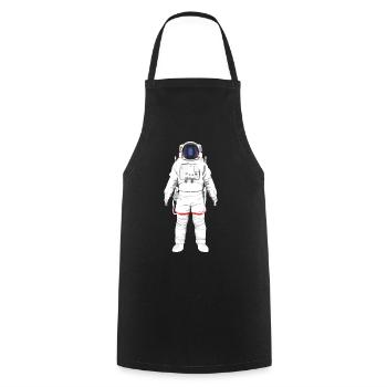 Astronautenanzug Illustration - Kochschürze - Schwarz - Vorne - AI Model Male 185 dark (185cm)
