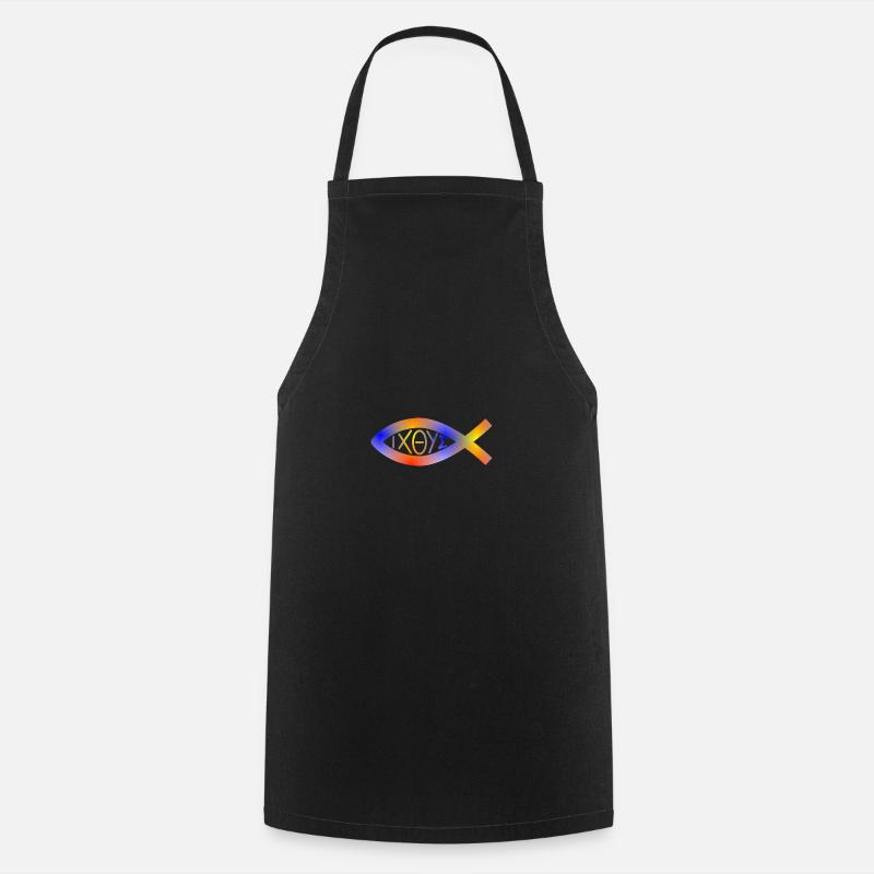 Jésus poisson - Tablier de cuisine - noir