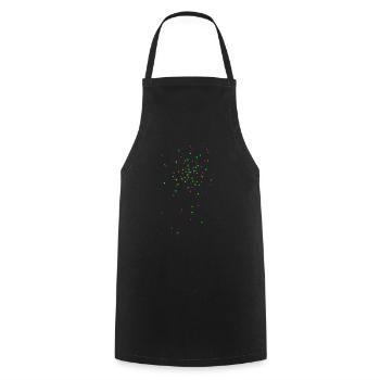 konfetti räppli flocken - Kochschürze - Schwarz - Vorne - AI Model Male 185 dark (185cm)