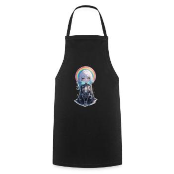 Halloween - Rock & Rainbow - Cooking Apron - black - Front - AI Model Male 185 dark (185cm)
