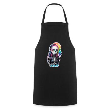Halloween - Rock & Rainbow - Cooking Apron - black - Front - AI Model Male 185 dark (185cm)