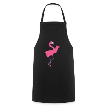 Love Flamingo Rose Flamingo Gift Design - Tablier de cuisine - noir - Devant - AI Model Male 185 dark (185cm)