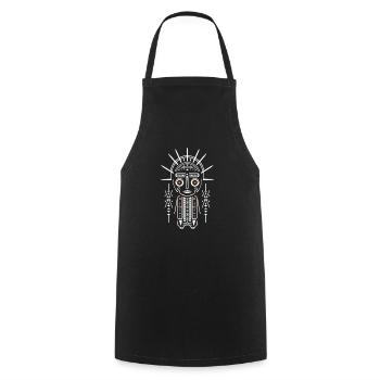 Funny and Crazy Voodoo Figure Design - Cooking Apron - black - Front - AI Model Male 185 dark (185cm)