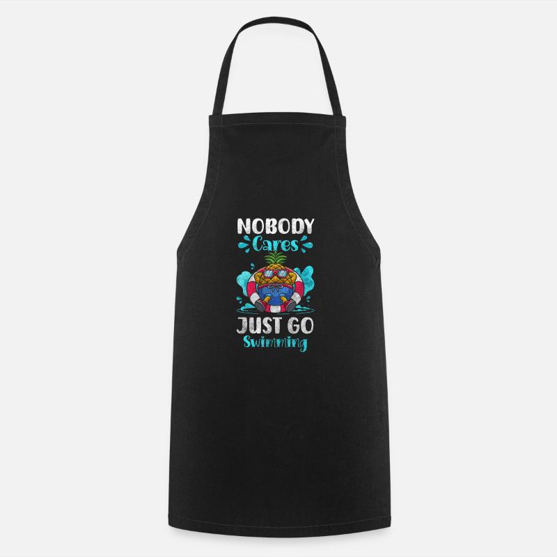 Pool Swimming Pool Hobby Swimming - Cooking Apron - black