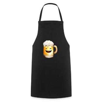 Une pinte de bière porte-bonheur - Tablier de cuisine - noir - Devant - AI Model Male 185 dark (185cm)
