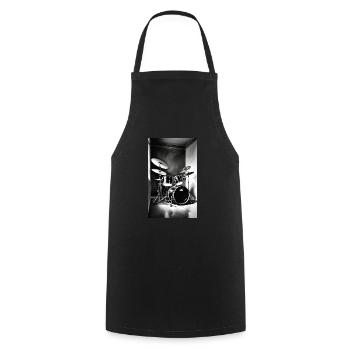 Drums | Drummer | Musician - Cooking Apron - black - Front - AI Model Male 185 dark (185cm)