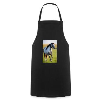 Horse | Horse Riding | Animal | Mount | Colorful - Cooking Apron - black - Front - AI Model Male 185 dark (185cm)