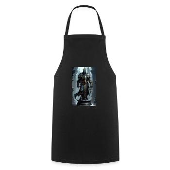 Schach | Schachfigur | Schachspieler - Kochschürze - Schwarz - Vorne - AI Model Male 185 dark (185cm)