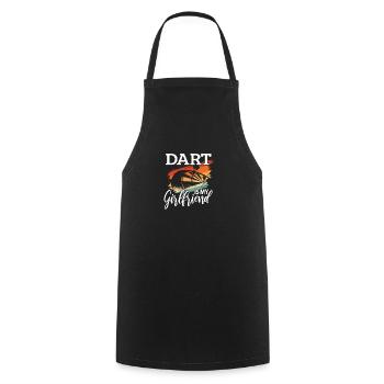 Dartpfeil Dartscheibe Hobby Dart Geschenk - Kochschürze - Schwarz - Vorne - AI Model Male 185 dark (185cm)