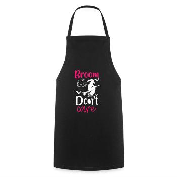 Witch Wicca Magic Mystical - Cooking Apron - black - Front - AI Model Male 185 dark (185cm)
