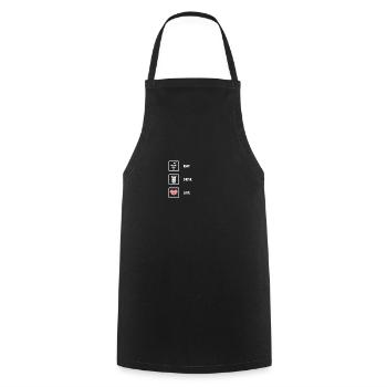 eat drink love Worms - Cooking Apron - black - Front - AI Model Male 185 dark (185cm)