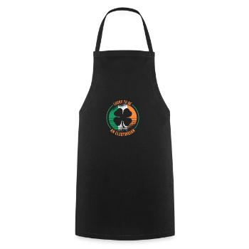 St Patricks Day Electrician - Cooking Apron - black - Front - AI Model Male 185 dark (185cm)
