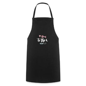 Love you - Cooking Apron - black - Front - AI Model Male 185 dark (185cm)