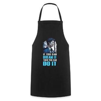 Erfolg Motivation Zitate - Anime Shirt - Kochschürze - Schwarz - Vorne - AI Model Male 185 dark (185cm)