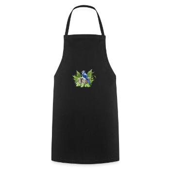 Blue jay - Cooking Apron - black - Front - AI Model Male 185 dark (185cm)