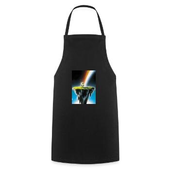 Flying Island Outer Space - Kochschürze - Schwarz - Vorne - AI Model Male 185 dark (185cm)