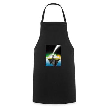 Flying Island Outer Space - Kochschürze - Schwarz - Vorne - AI Model Male 185 dark (185cm)