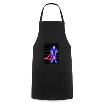 Superhelden Neon - Kochschürze - Schwarz - Vorne - AI Model Male 185 dark (185cm)