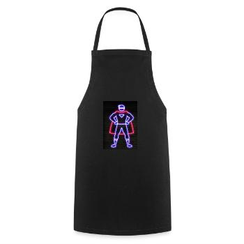 Superhelden Neon - Kochschürze - Schwarz - Vorne - AI Model Male 185 dark (185cm)