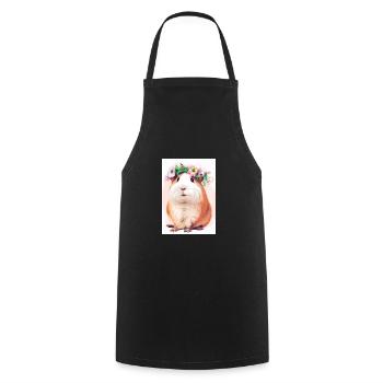 Buntes Meerschweinchen - Kochschürze - Schwarz - Vorne - AI Model Male 185 dark (185cm)