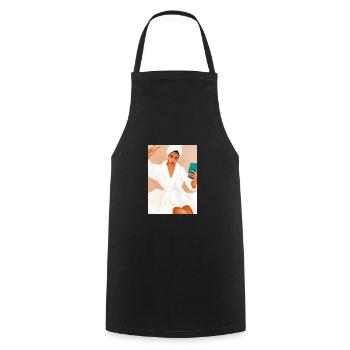 Bad Frauen Frieden - Kochschürze - Schwarz - Vorne - AI Model Male 185 dark (185cm)