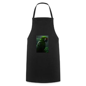 Grüner Dschungelvogel - Kochschürze - Schwarz - Vorne - AI Model Male 185 dark (185cm)