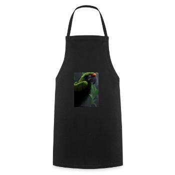 Grüner Dschungelvogel - Kochschürze - Schwarz - Vorne - AI Model Male 185 dark (185cm)