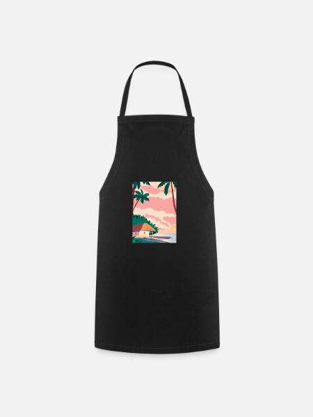 Hawaii Malerei - Kochschürze - Schwarz