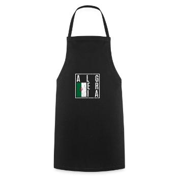 Algeria - Cooking Apron - black - Front - AI Model Male 185 dark (185cm)