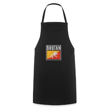 Bhutan - Cooking Apron - black - Front - AI Model Male 185 dark (185cm)