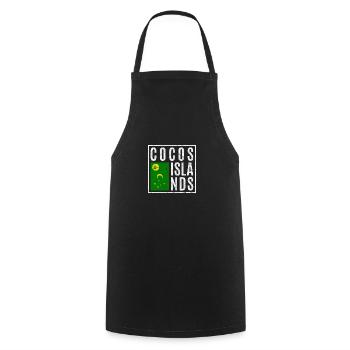 Îles Cocos - Tablier de cuisine - noir - Devant - AI Model Male 185 dark (185cm)