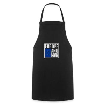 European Union - Cooking Apron - black - Front - AI Model Male 185 dark (185cm)