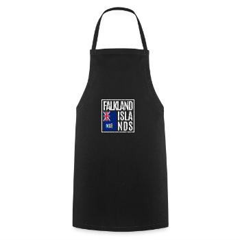 Falkland Islands - Cooking Apron - black - Front - AI Model Male 185 dark (185cm)