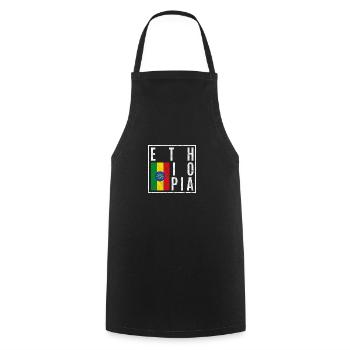 Éthiopie - Tablier de cuisine - noir - Devant - AI Model Male 185 dark (185cm)