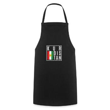 Kurdistan - Cooking Apron - black - Front - AI Model Male 185 dark (185cm)
